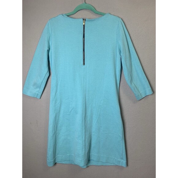 Lilly Pulitzer Charlene Shift Dress Women's Size L Teal Career Office - Picture 2 of 8